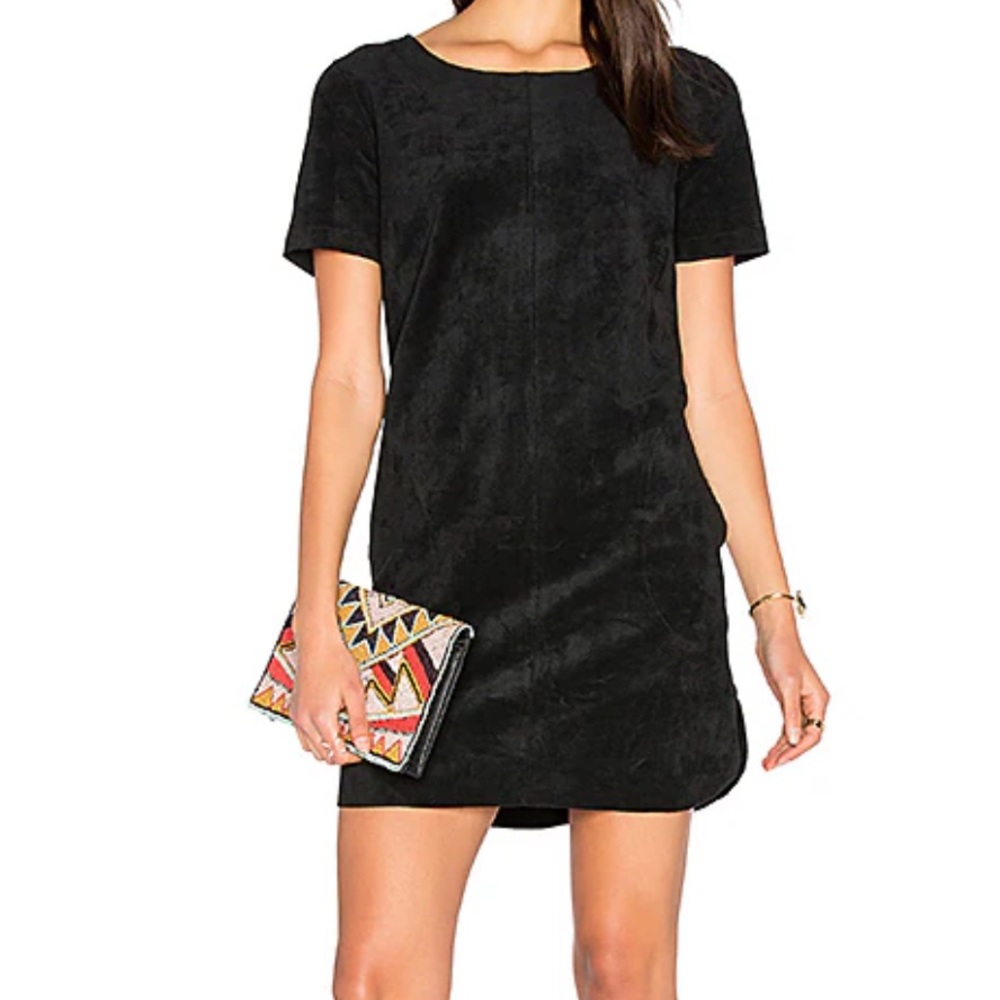 Velvet Raya Black Suede Dress Sz. S
